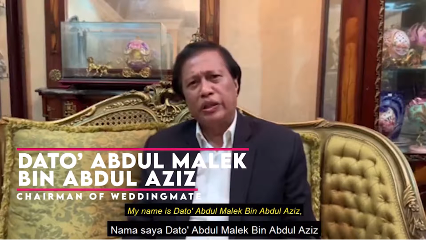 weddingmate business dato abdul malek